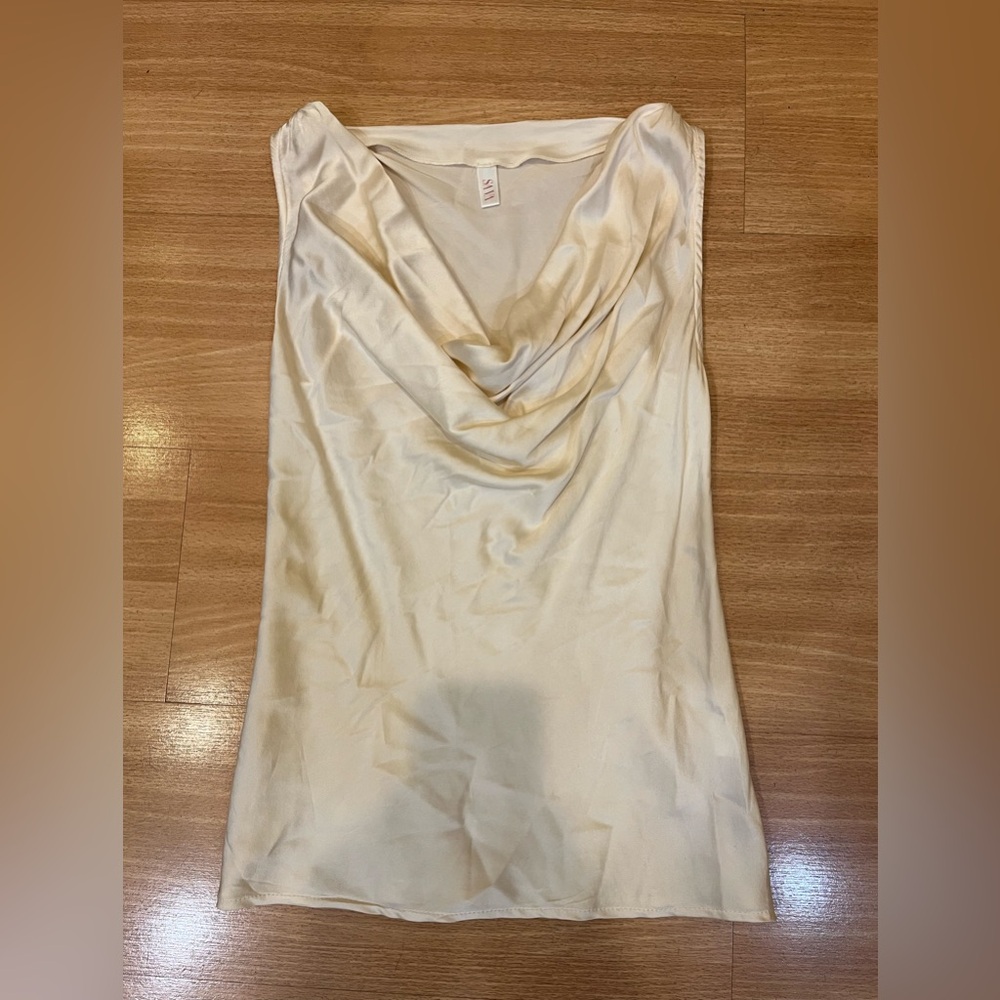 Elegant Cream Cowl Neck Top